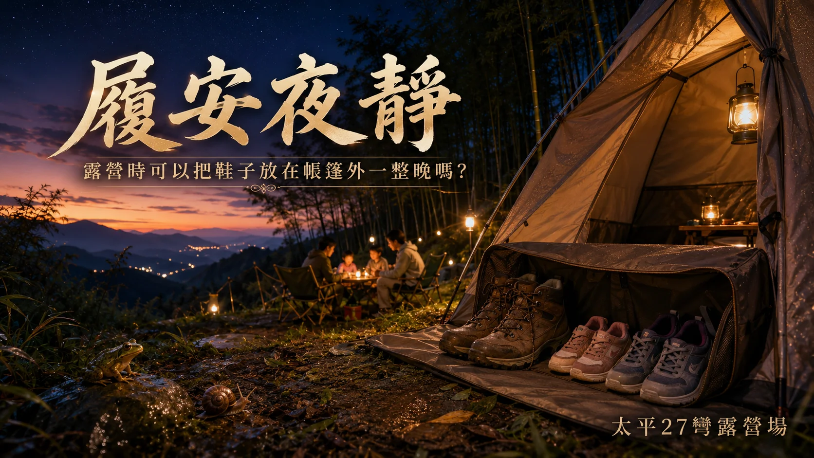 【履安夜靜】露營時可以把鞋子放在帳篷外一整晚嗎？