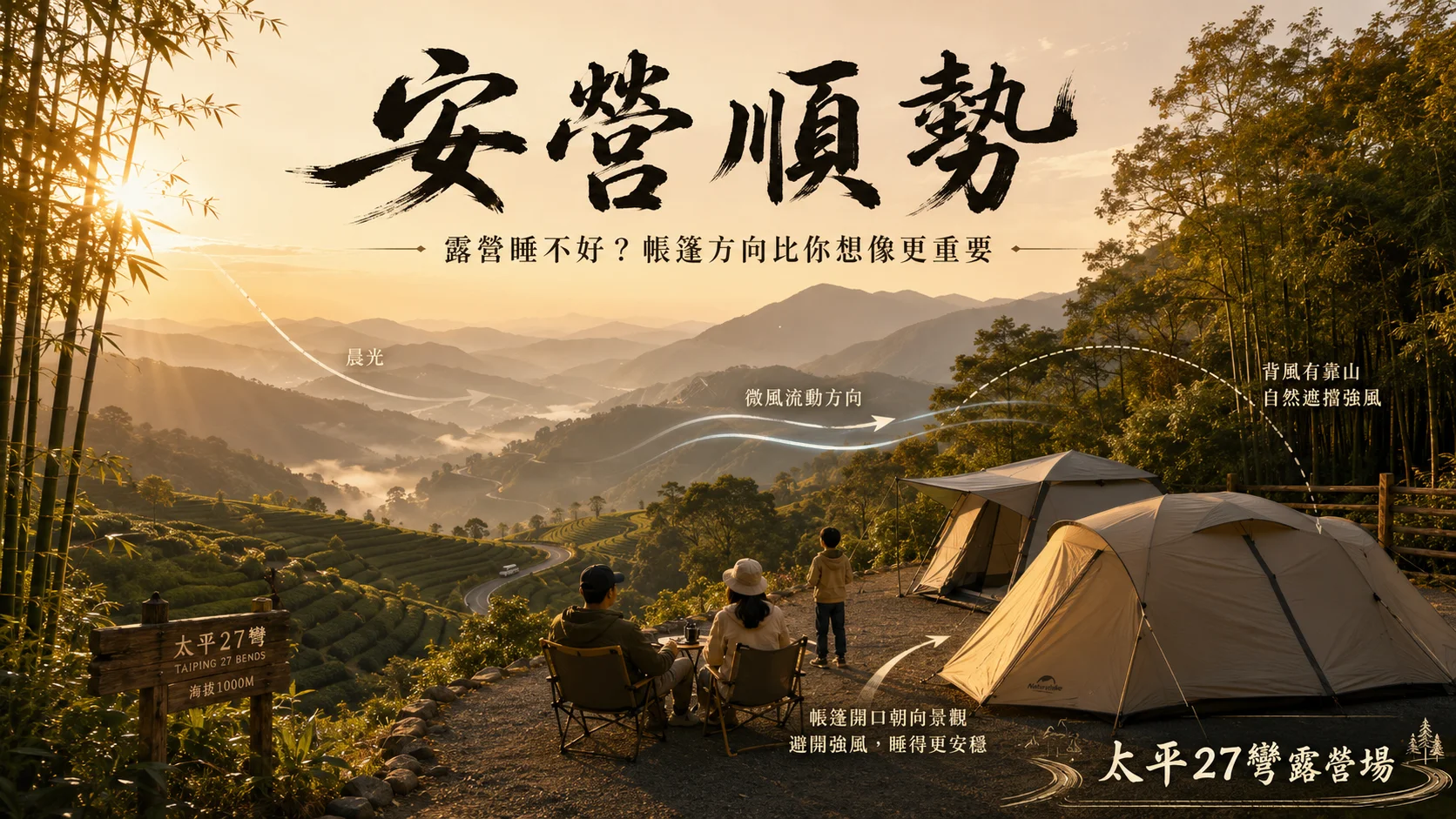 【安營順勢】露營睡不好？帳篷方向比你想像更重要