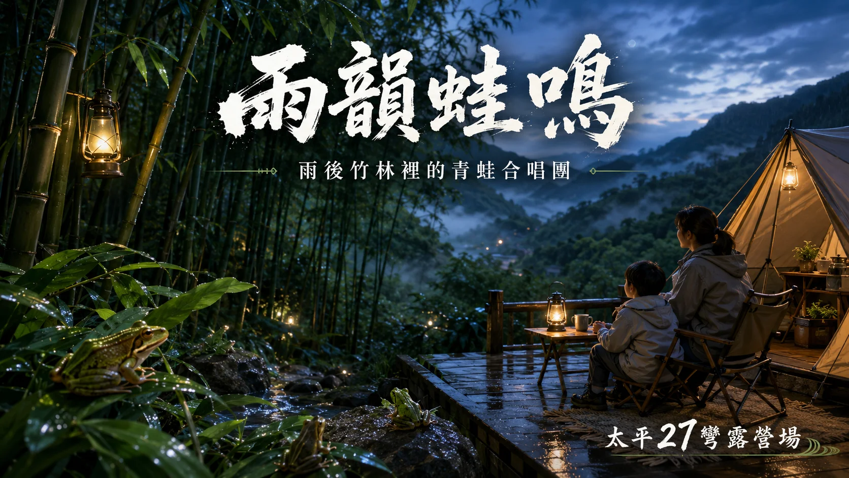 【雨韻蛙鳴】雨後竹林裡的青蛙合唱團