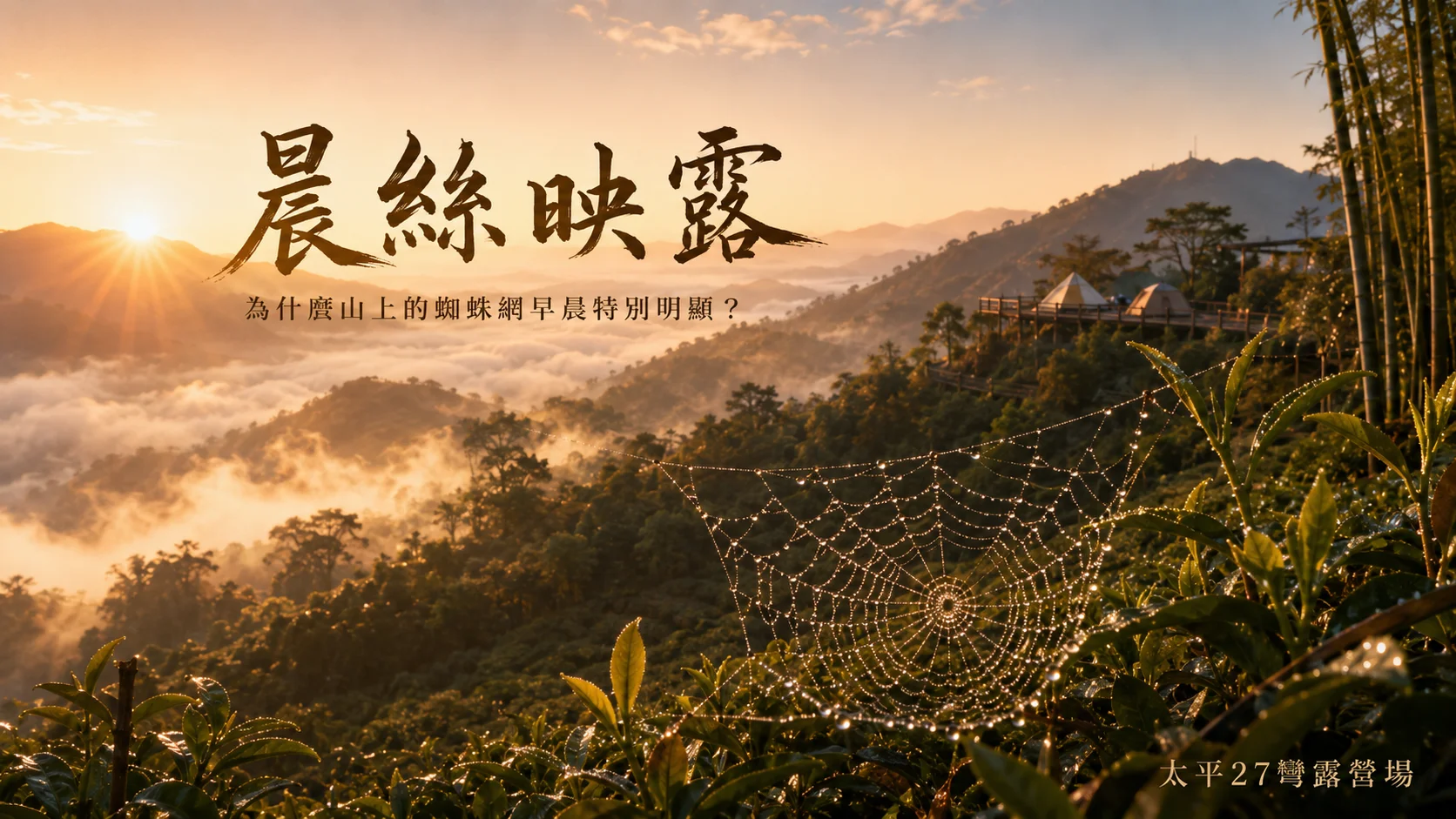 【晨絲映露】為什麼山上的蜘蛛網早晨特別明顯？