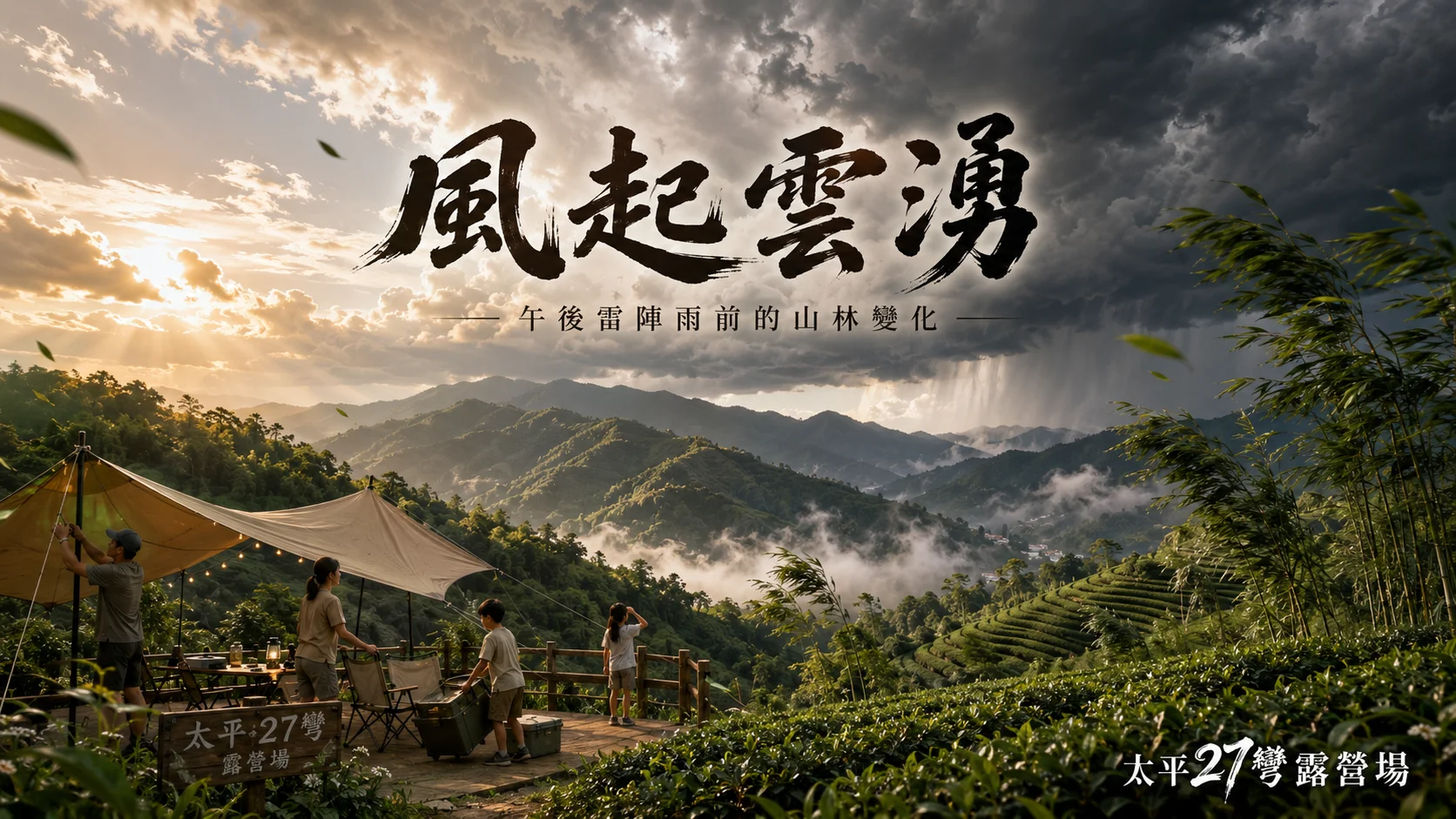【風起雲湧】午後雷陣雨前的山林變化